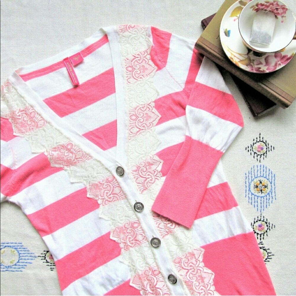 Anthropologie Charlotte Tarantola Striped Cardi